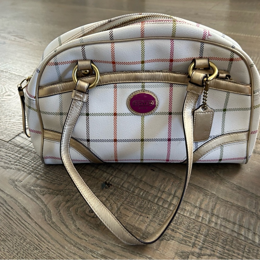Coach Women's Bag with Gold Accents